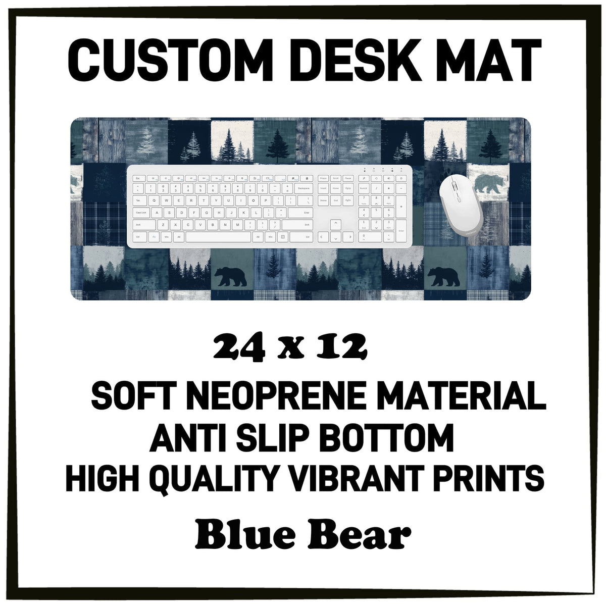 5DSK - Blue Bear Desk Mat - Preorder Due 10/21 ETA: Mid-Dec