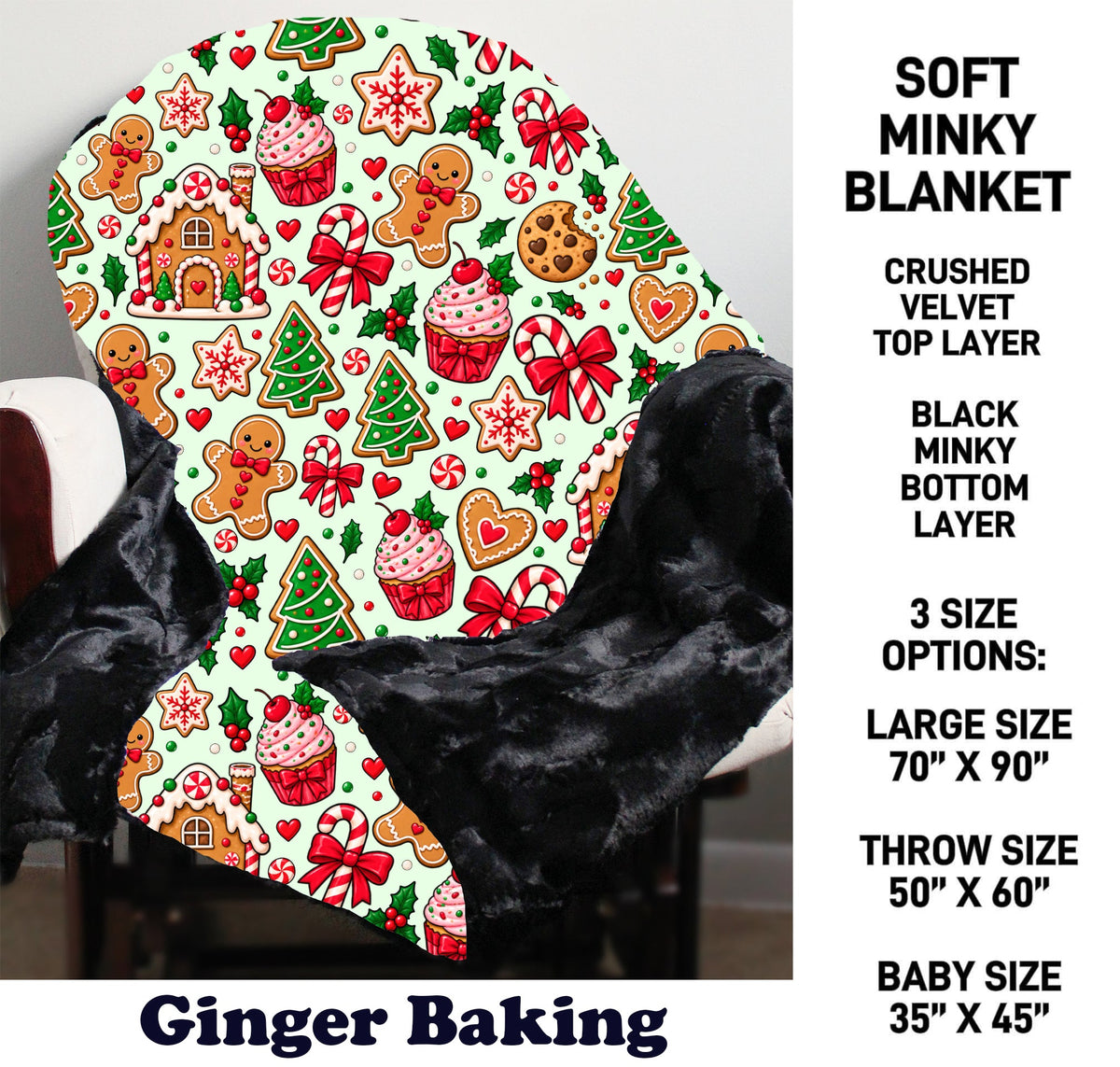 MN8K - Ginger Baking Minky Blanket - Preorder Due 10/18 ETA: Early Dec