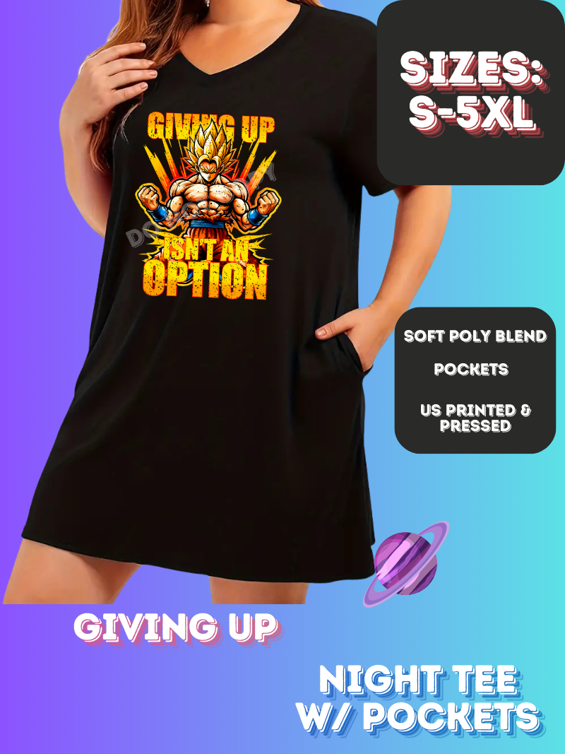 GIVING UP - SLEEP SHIRT - PREORDER CLOSING 4/15