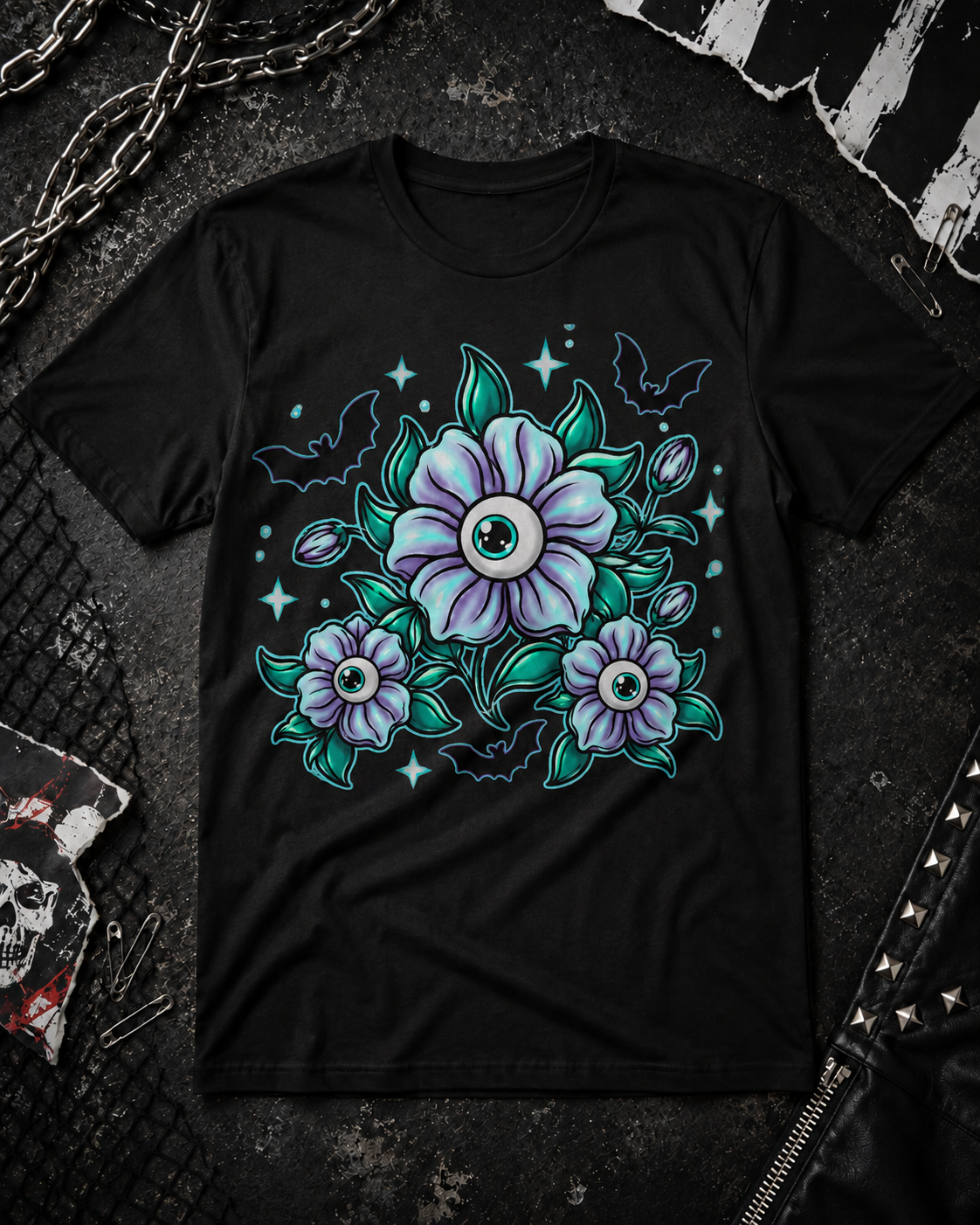 FLORAL EYEBALL TEE