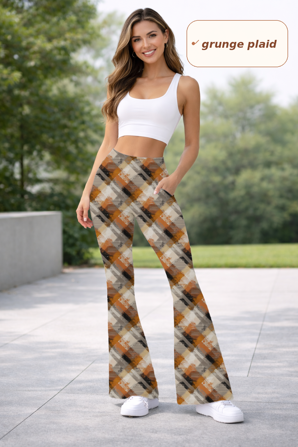 GRUNGE PLAID -YOGA FLARE PREORDER- CLOSING 9/14