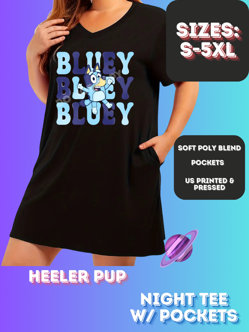 HEELER PUP - SLEEP SHIRT - PREORDER CLOSING 4/15