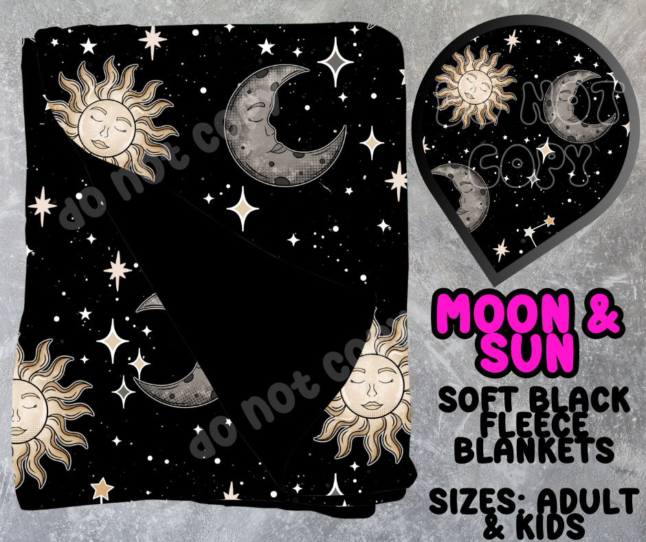 MOON & SON- SOFT BLACK THROW BLANKET