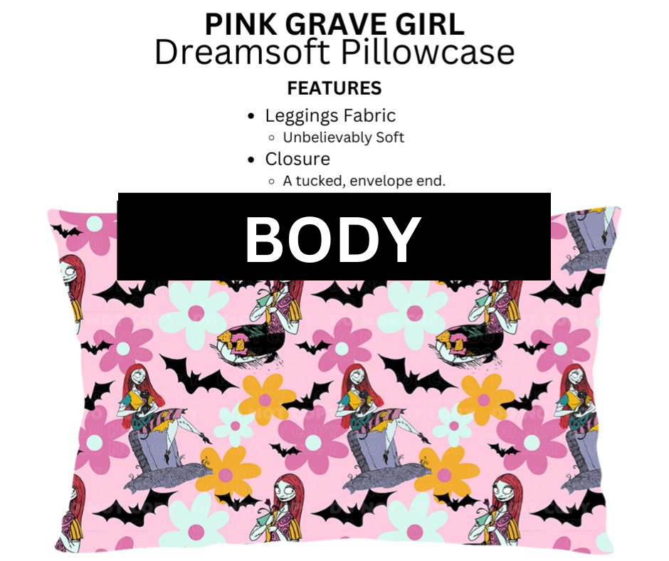 Pink Grave Girl Dreamsoft Pillowcases