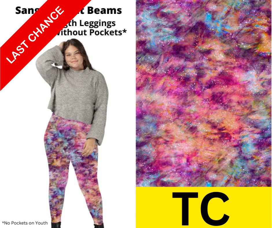 Sangria Light Beams Full Length Leggings w/ Pockets