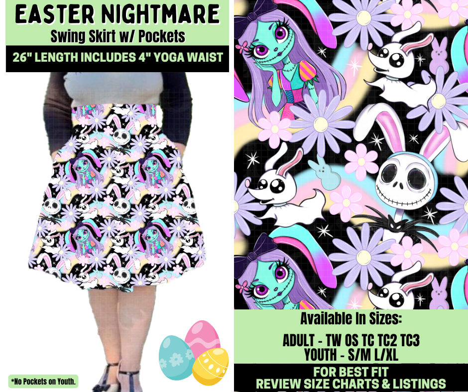 Preorder! Closes 1/19. ETA April. Easter Nightmare Swing Skirt