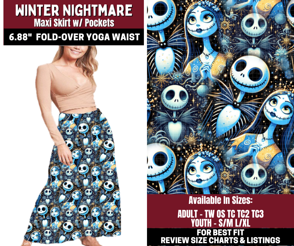 Preorder! Closes 10/22. ETA Jan. Winter Nightmare Maxi Skirt