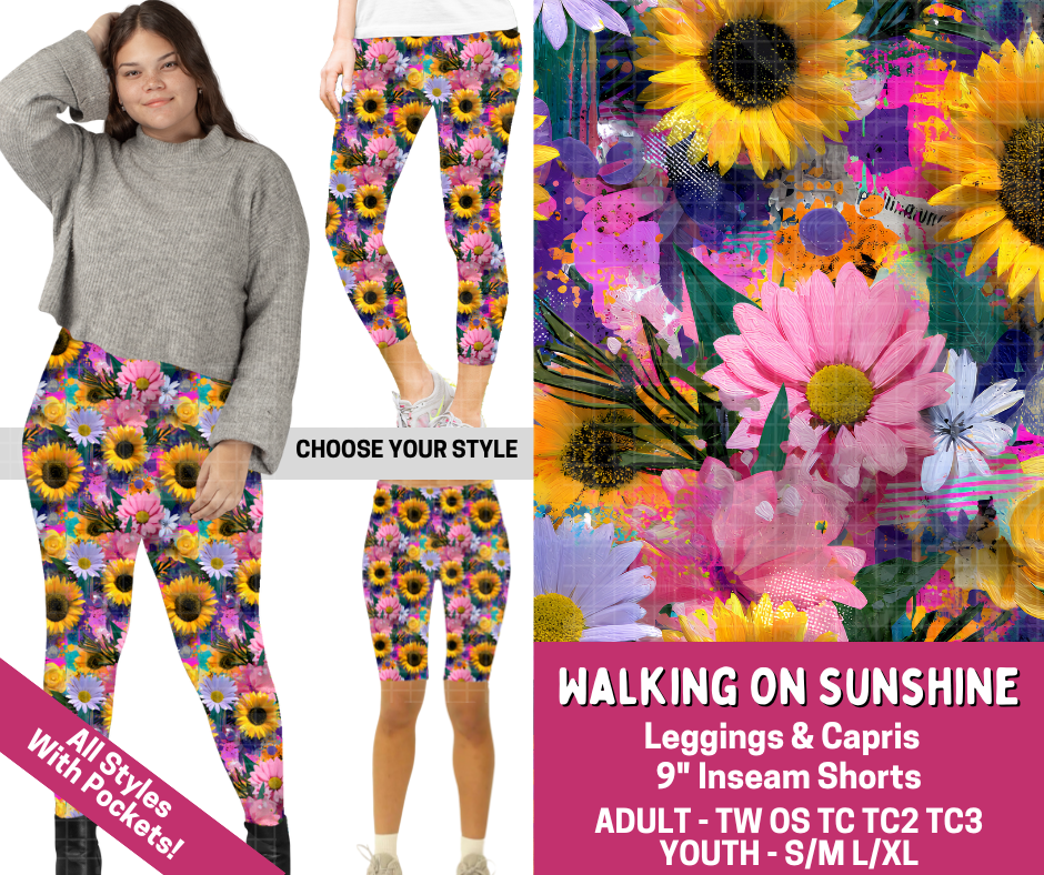 Preorder! Closes 3/2. ETA June. Walking On Sunshine Combo Legging Lengths