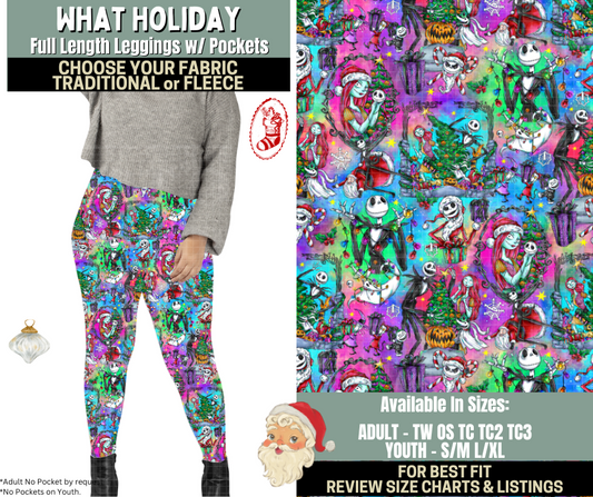 Preorder! Closes 9/15. ETA Dec. What Holiday Leggings Choose Fleece or Traditional