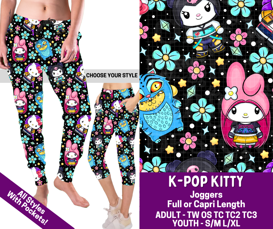 Preorder! Closes 2/19. ETA May. K-Pop Kitty Combo Jogger Lengths
