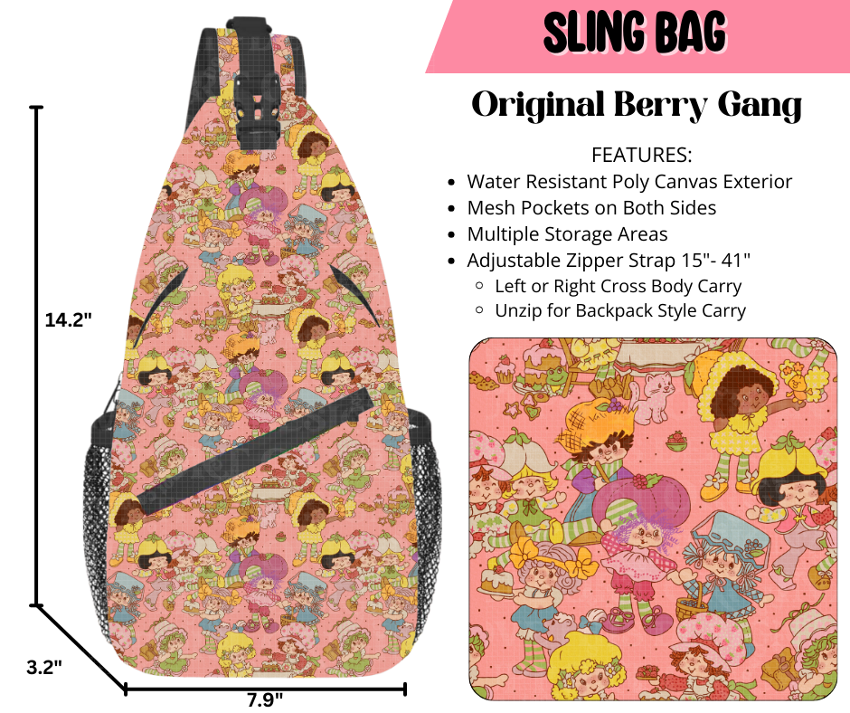 Preorder! Closes 9/17. ETA Dec. Original Berry Gang Sling Bag