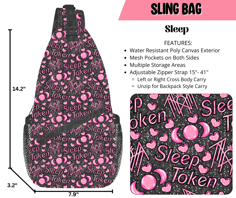 Preorder! Closes 9/17. ETA Dec. Sleep Sling Bag