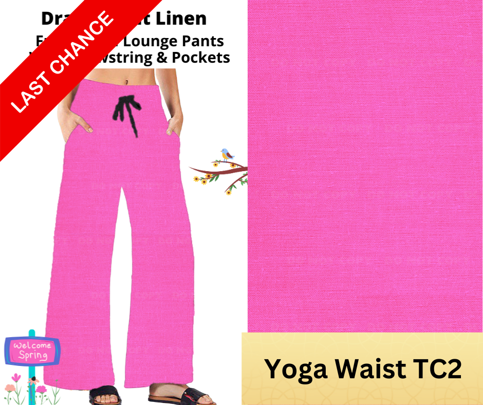 Dragonfruit Linen Full Length Lounge Pants