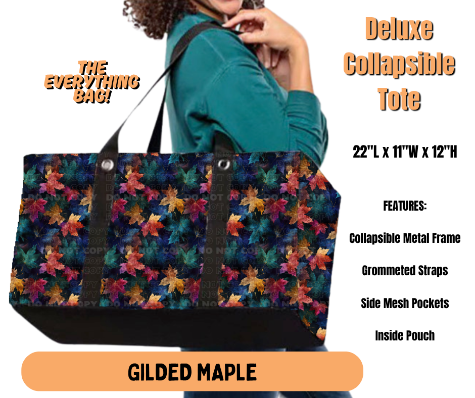 Preorder! Closes 7/2. ETA Oct. Gilded Maple Collapsible Tote