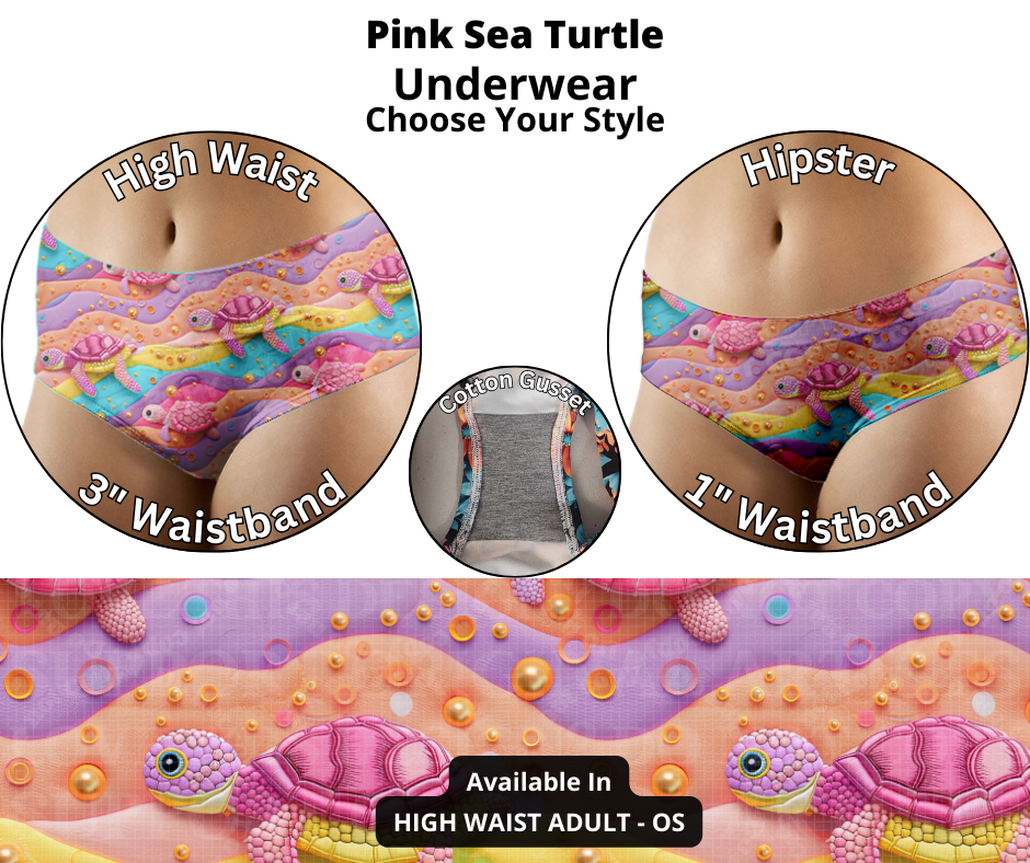 Pink Sea Turtle Underwear