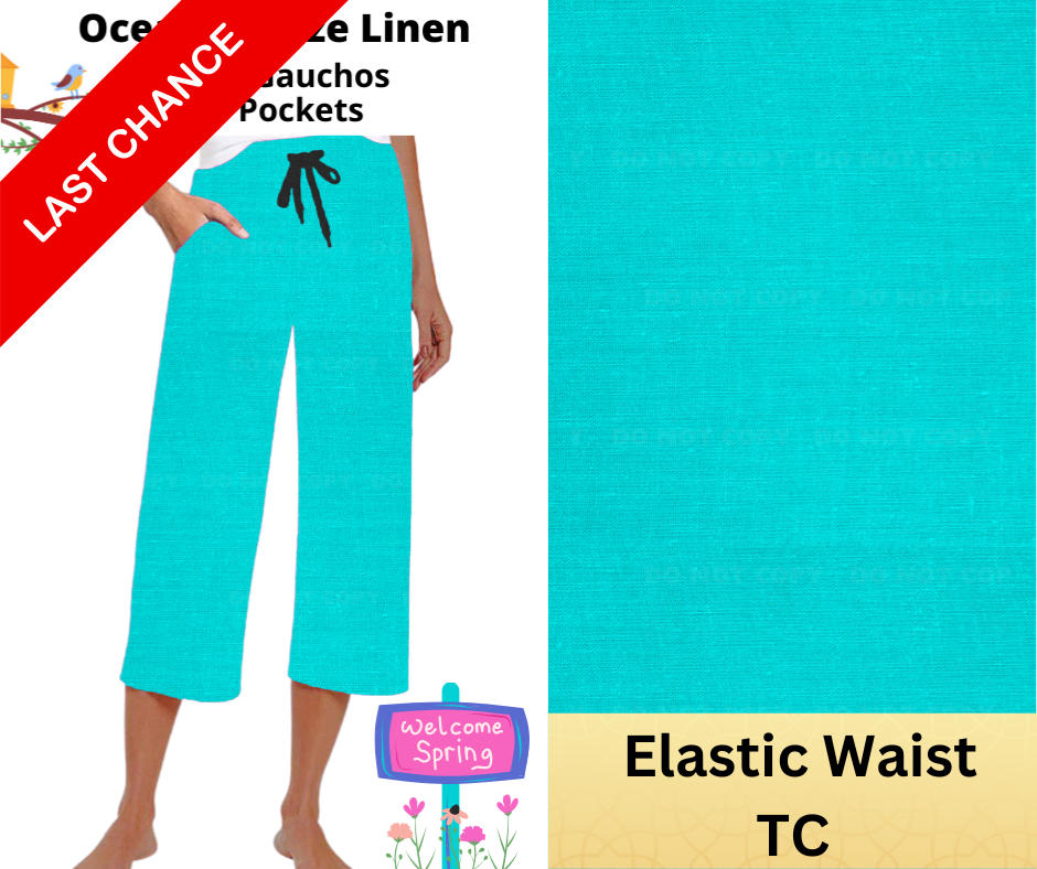 Ocean Breeze Linen Capri Gauchos