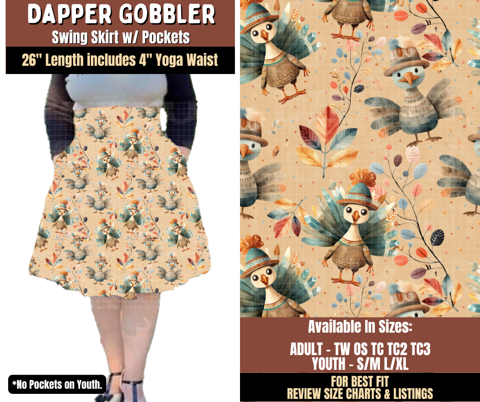 Preorder! Closes 7/27. ETA Oct. Dapper Gobbler Swing Skirt