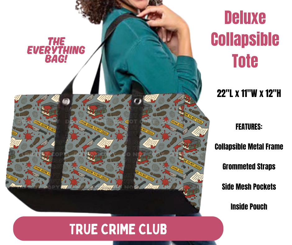 Preorder! Closes 10/8. ETA Jan. True Crime Club Collapsible Tote