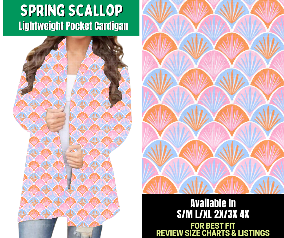 Preorder! Closes 2/18. ETA May. Spring Scallop Pocket Cardigan