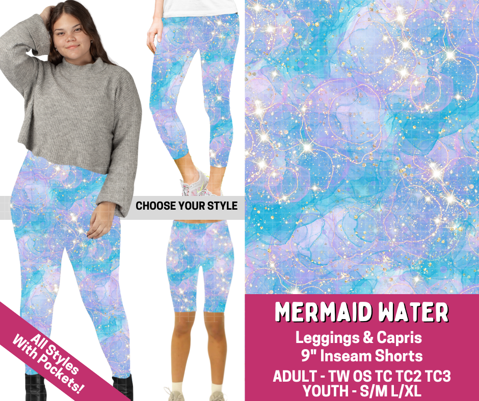 Preorder! Closes 3/2. ETA June. Mermaid Water Combo Legging Lengths