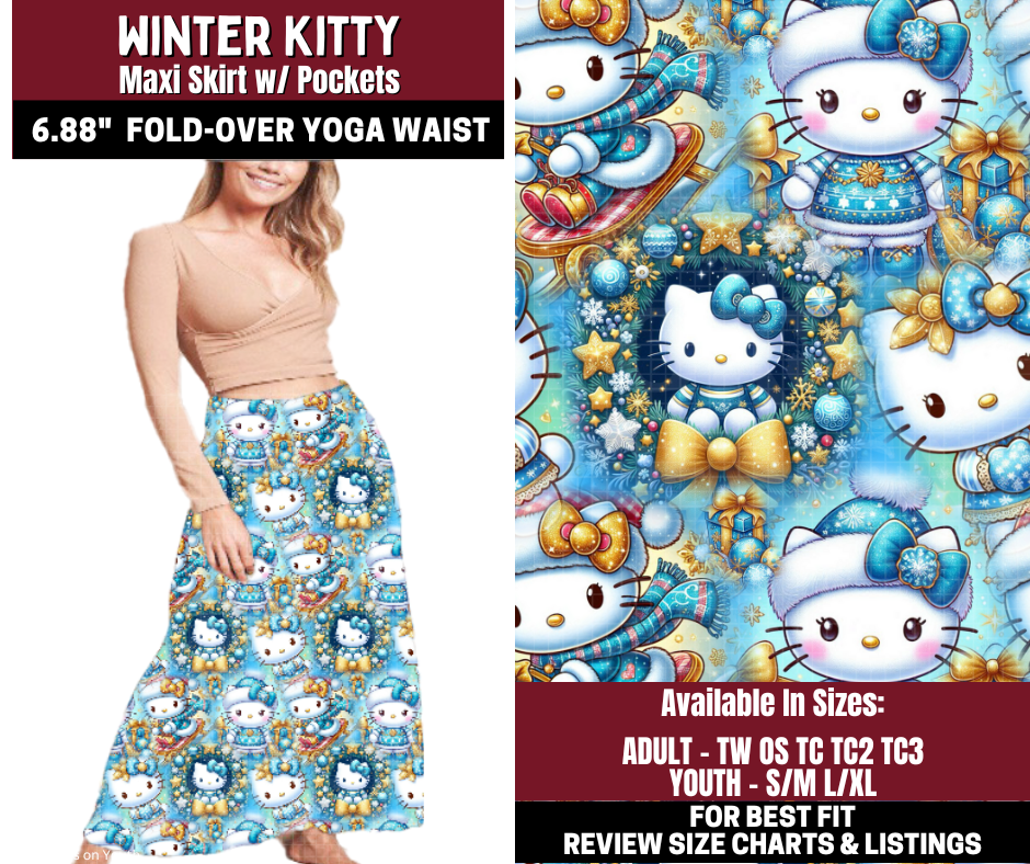 Preorder! Closes 10/22. ETA Jan. Winter Kitty Maxi Skirt