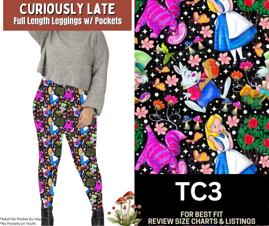 Curiously Late Leggings Choose Fleece or Traditional