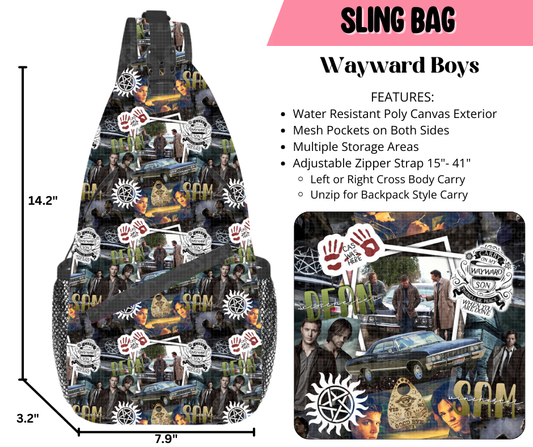 Preorder! Closes 9/17. ETA Dec. Wayward Boys Sling Bag