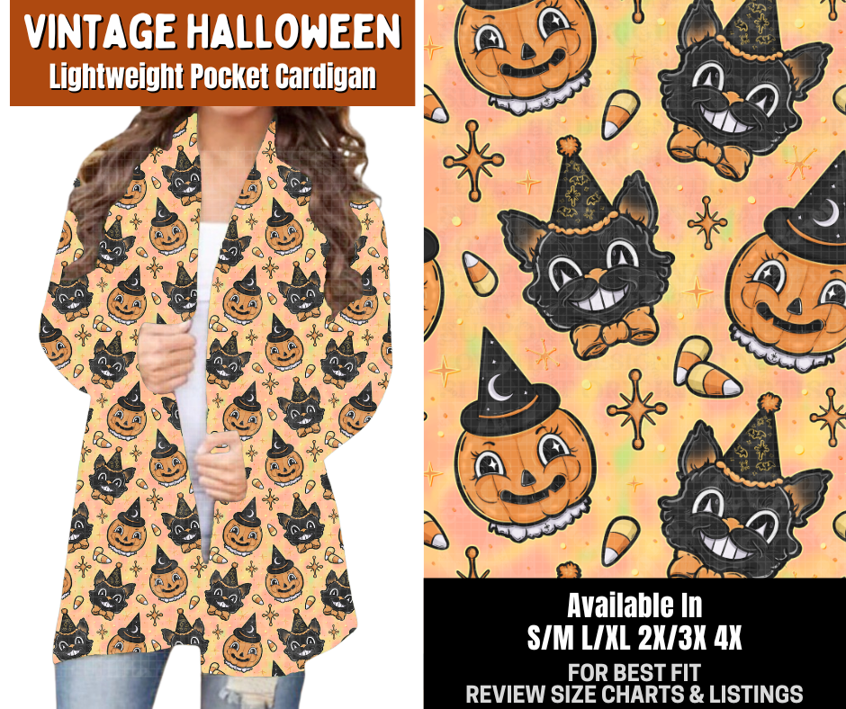 Preorder! Closes 7/13. ETA Oct. Vintage Halloween Cardigan