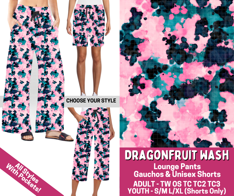 Preorder! Closes 3/2. ETA June. Dragonfruit Wash Combo Lounge Lengths