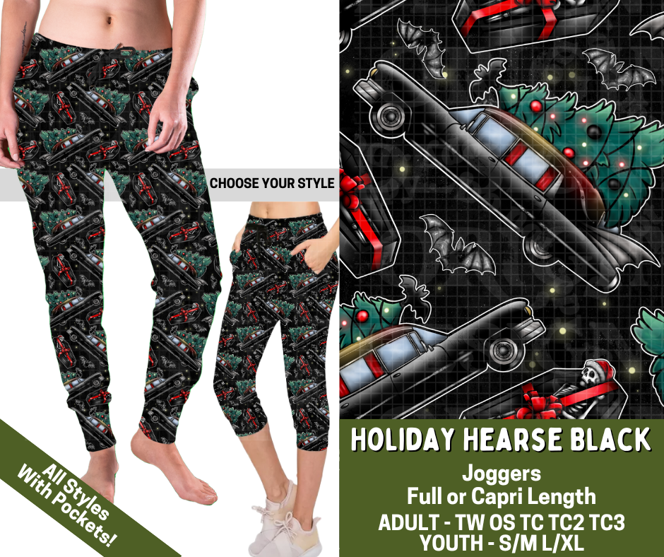 Preorder! Closes 7/15. ETA Nov. Holiday Hearse Black Combo Jogger Lengths