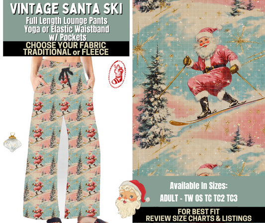 Preorder! Closes 9/15. ETA Dec. Vintage Santa Ski Lounge Pants Choose Fleece or Traditional