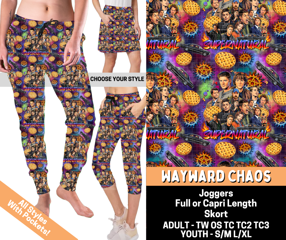 Preorder! Closes 7/1. ETA Oct. Wayward Chaos Combo Jogger Lengths & Skort