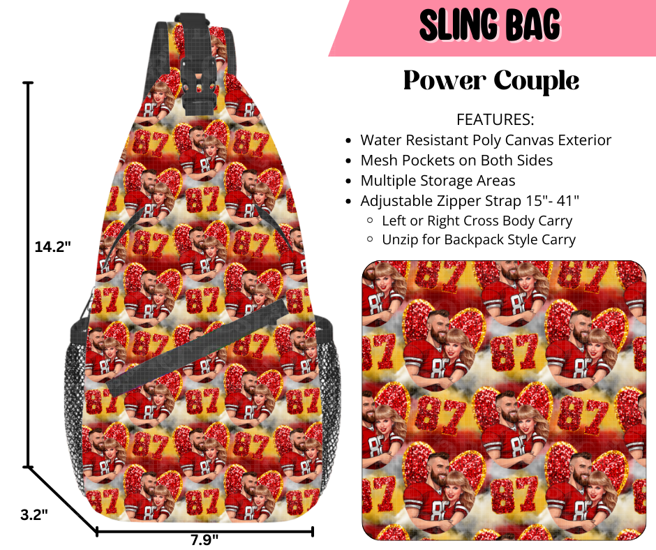 Preorder! Closes 9/17. ETA Dec. Power Couple Sling Bag