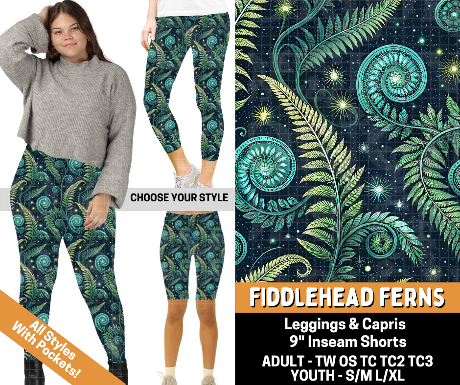 Preorder! Closes 6/1. ETA Sept. Fiddlehead Ferns Combo Legging Lengths