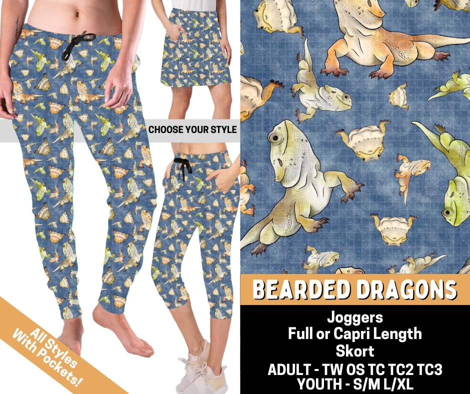 Preorder! Closes 5/25. ETA Aug. Bearded Dragons Combo Jogger Lengths & Skort