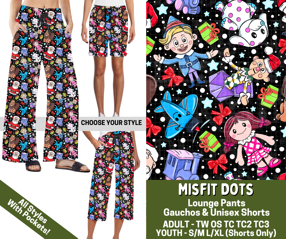 Preorder! Closes 7/15. ETA Nov. Misfit Dots Combo Lounge Lengths