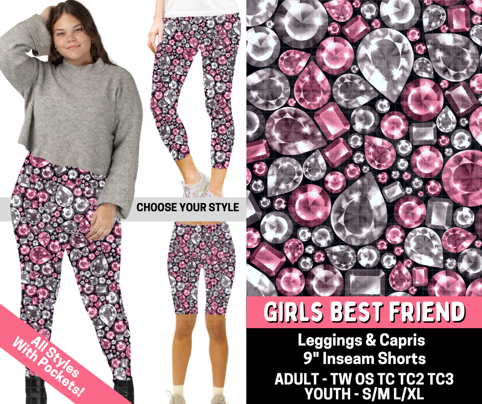 Preorder! Closes 5/28. ETA Aug. Girls Best Friend Combo Legging Lengths