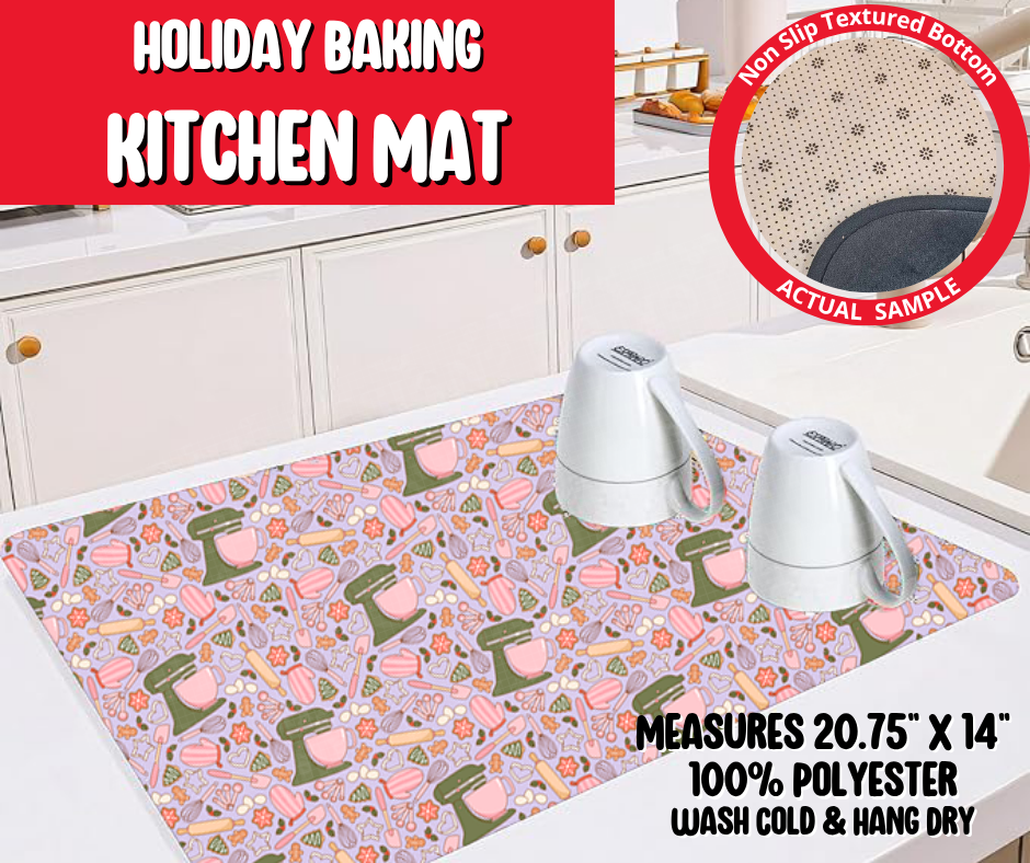 Preorder! Closes 8/20. ETA Nov. Holiday Baking Kitchen Mat