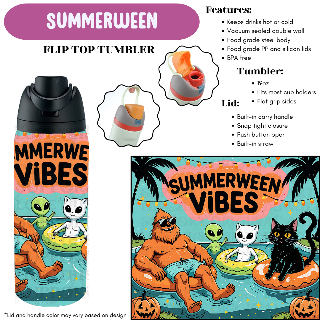 Preorder! Closes 4/8. ETA June. Summerween Flip Top Tumbler