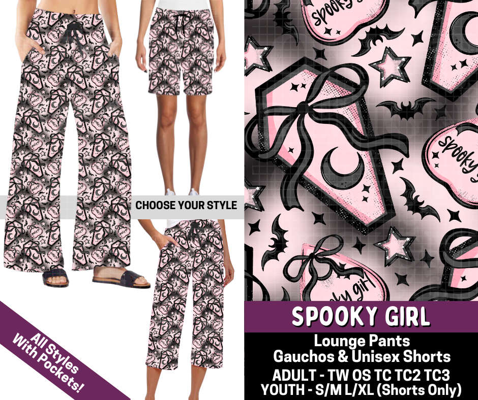 Preorder! Closes 7/9. ETA Oct. Spooky Girl Combo Lounge Lengths