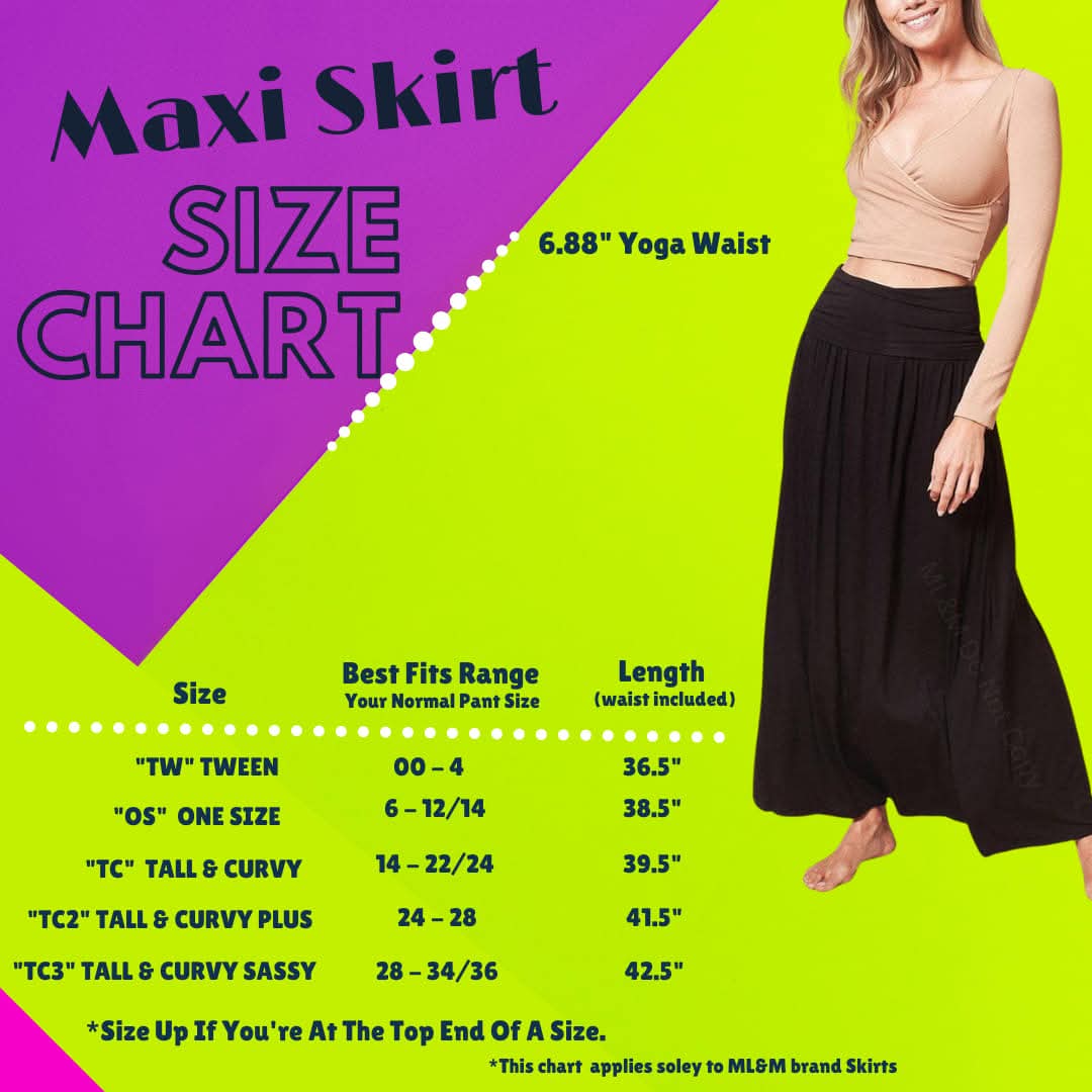 Lake Sunrise Paws Maxi Skirt