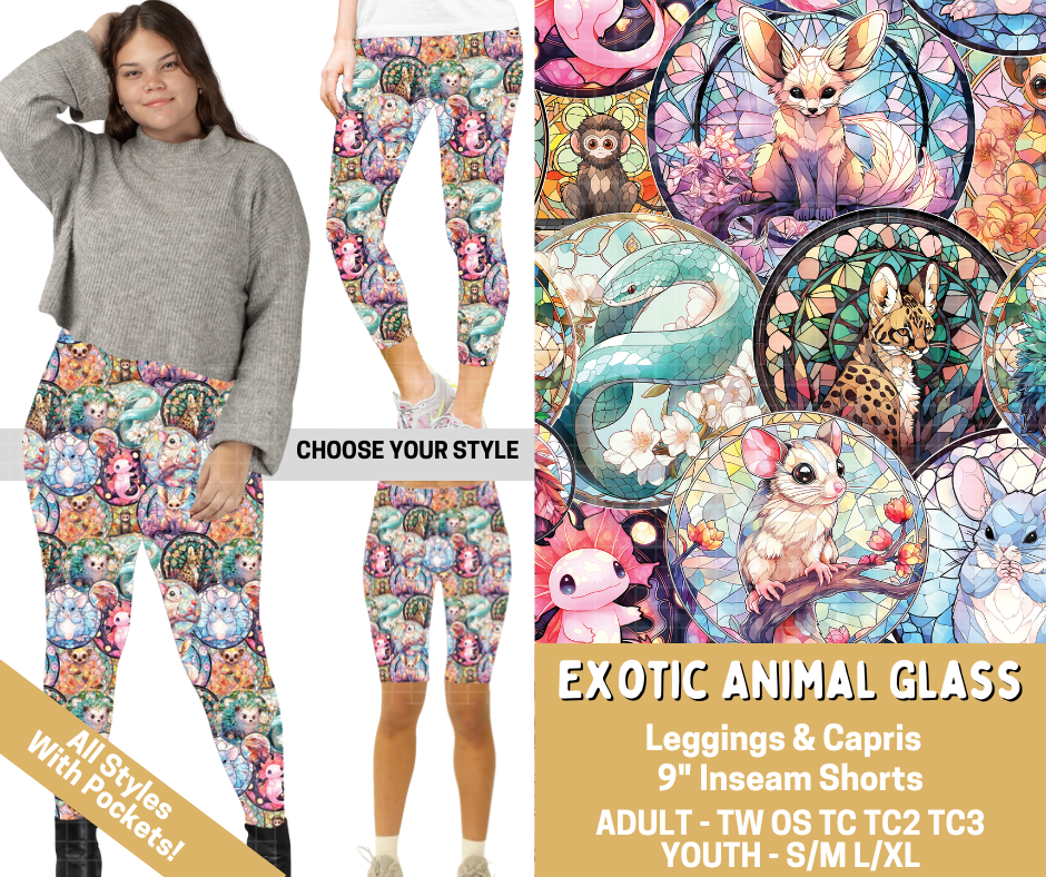 Preorder! Closes 2/26. ETA May. Exotic Animals Glass Combo Legging Lengths