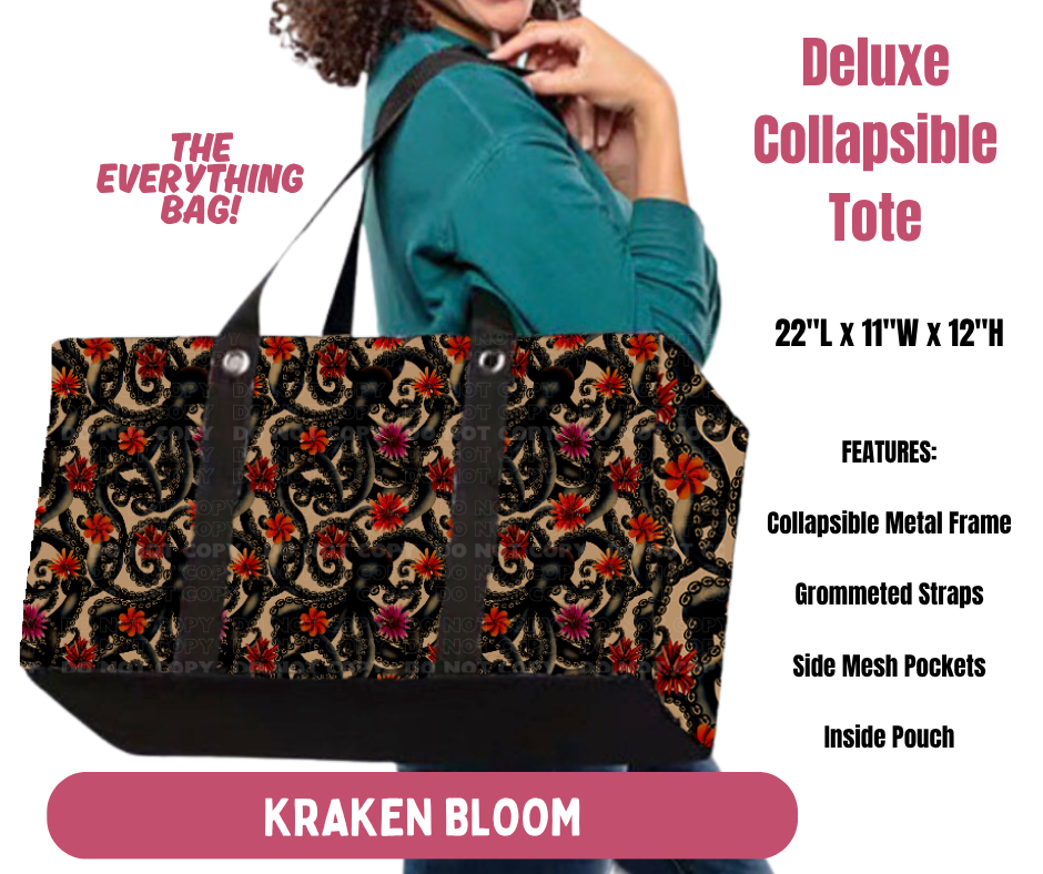 Preorder! Closes 10/8. ETA Jan. Kraken Bloom Collapsible Tote