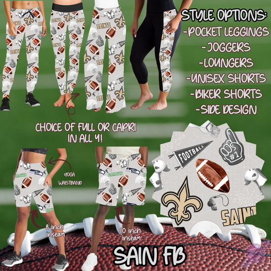 GAME DAY-SAIN FB-6 STYLE BOTTOMS-PREORDER CLOSING 9/8