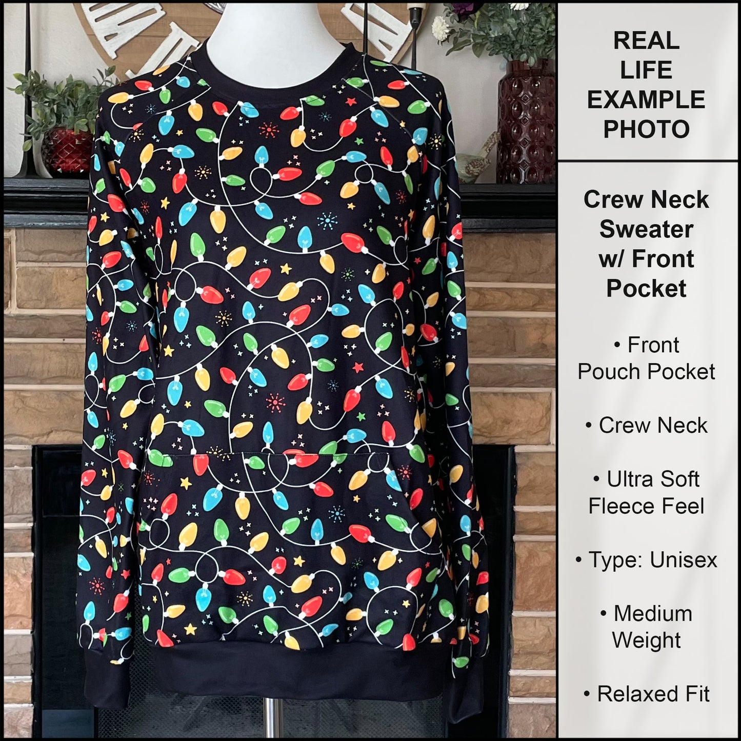 B254 - Preorder Christmas Plaid Sweater w/ Front Pocket (Closes 10/05. ETA early Dec.)