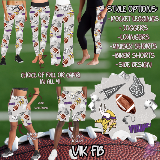 GAME DAY-VIK FB-6 STYLE BOTTOMS-PREORDER CLOSING 9/8
