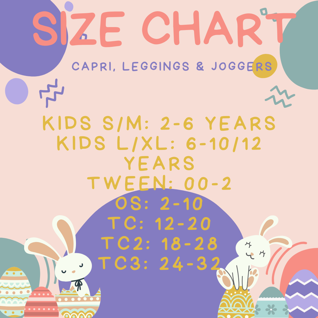 Ready To Ship - Bunny Pup - Capri Leggings - Sport Pocket TC