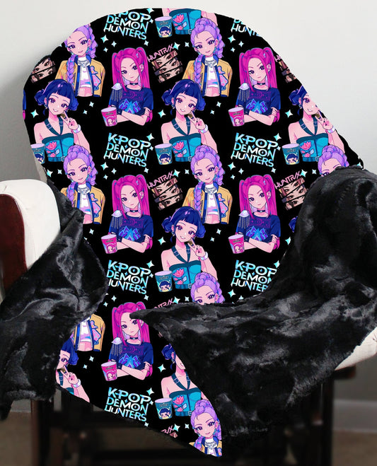 Limited RTS - Kpop Hunting Minky Blanket - ETA: 5 weeks