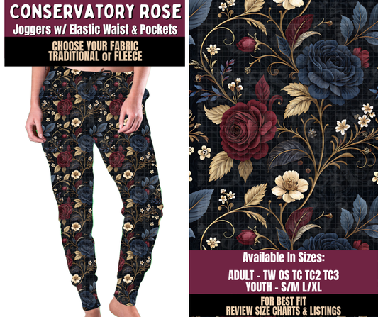 Preorder! Closes 11/11. ETA Feb. Conservatory Rose Joggers Choose Fleece or Traditional