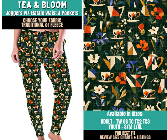 Preorder! Closes 11/12. ETA Feb. Tea & Bloom Joggers Choose Fleece or Traditional